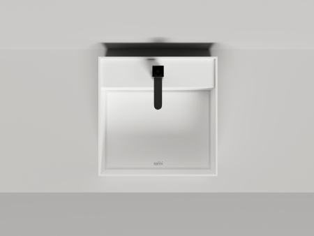 Раковина из искусственного камня S-Stone Salini ARMONIA 130522TMF 50х50 накладная цвет белый